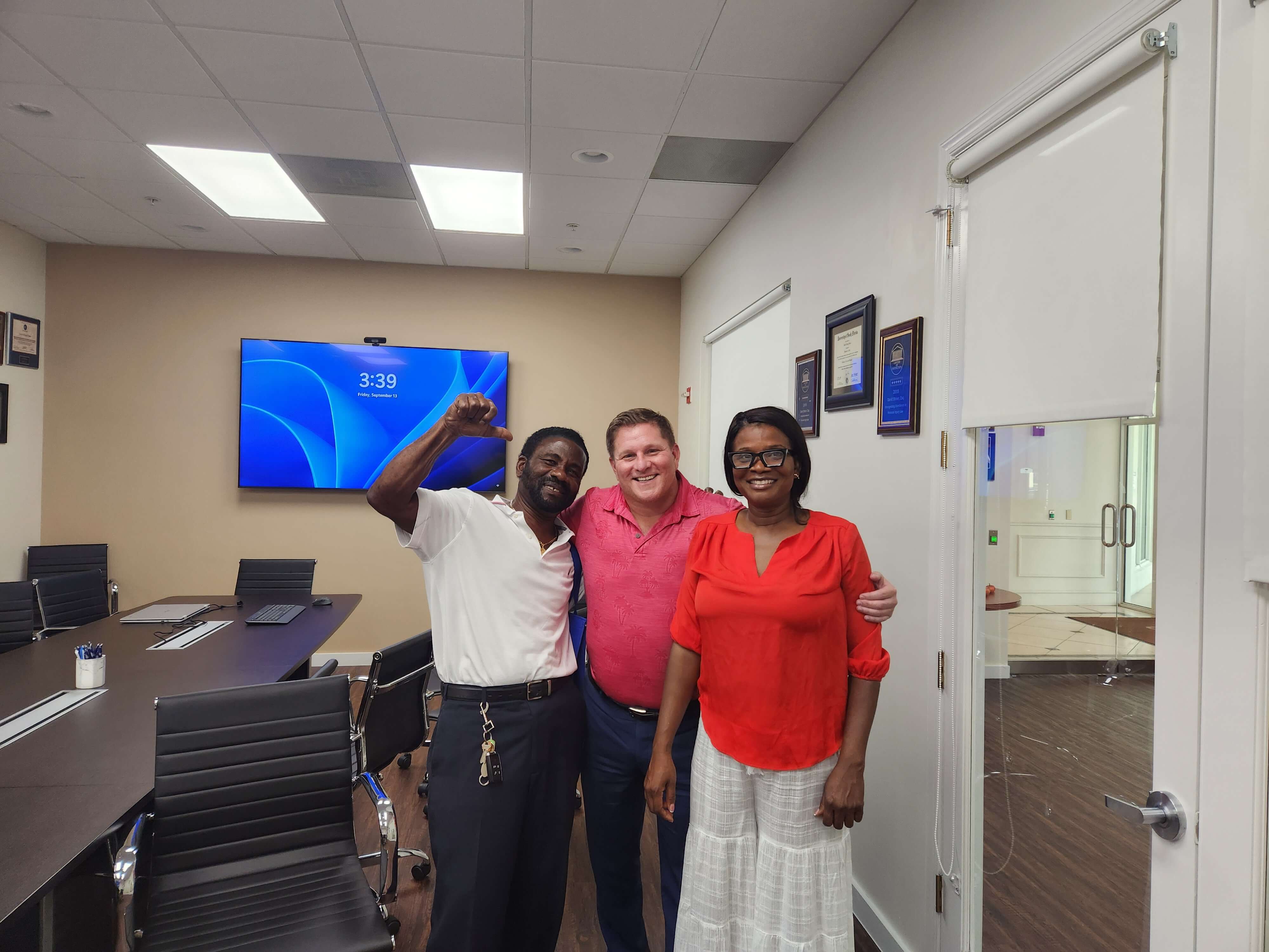David Shiner with clients